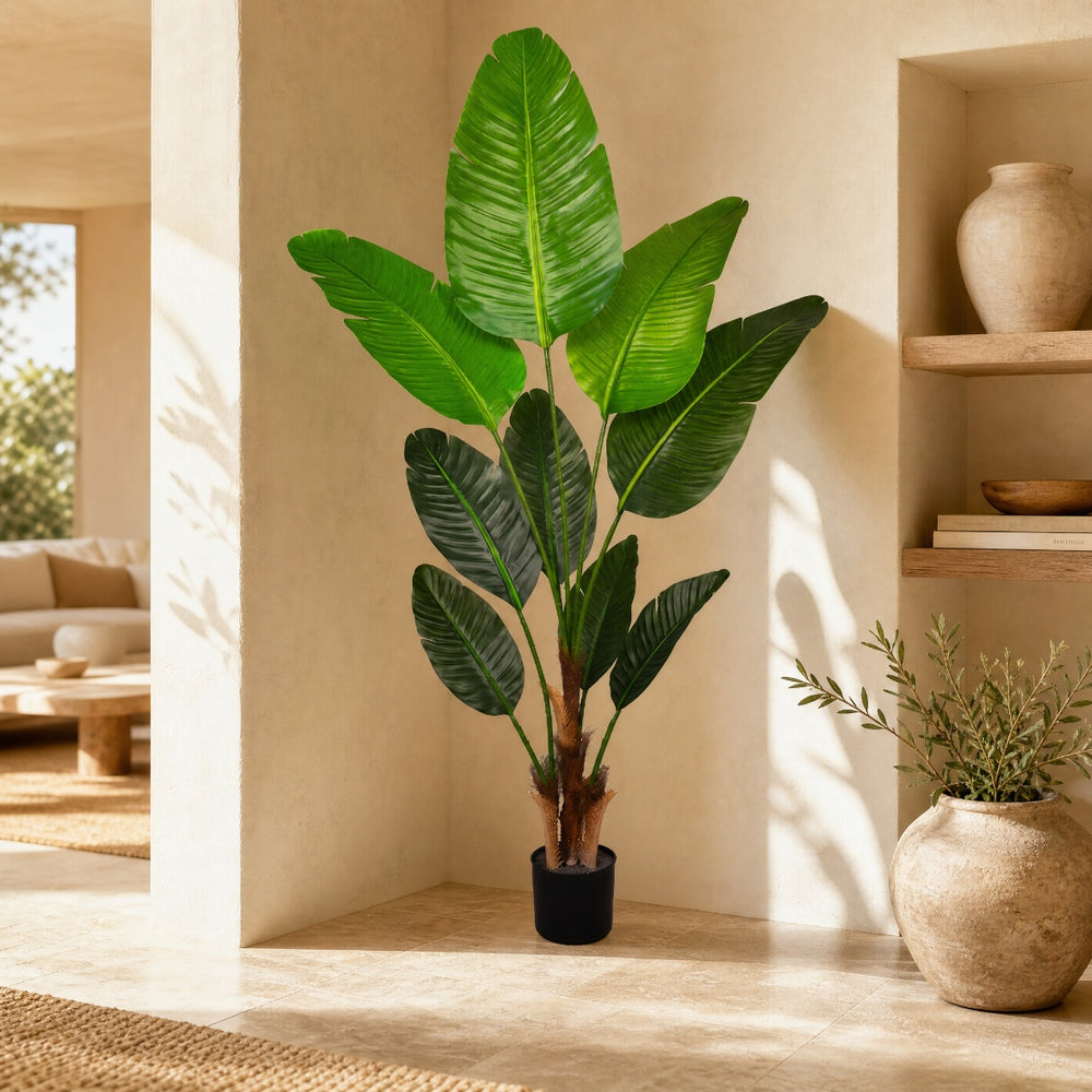 Planta Artificial Ave del Paraíso 160 cm con 9 Hojas - imagen 2