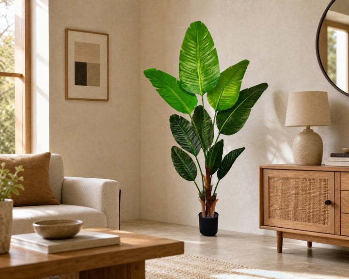 Planta Artificial Ave del Paraíso 160 cm con 9 Hojas - imagen 3