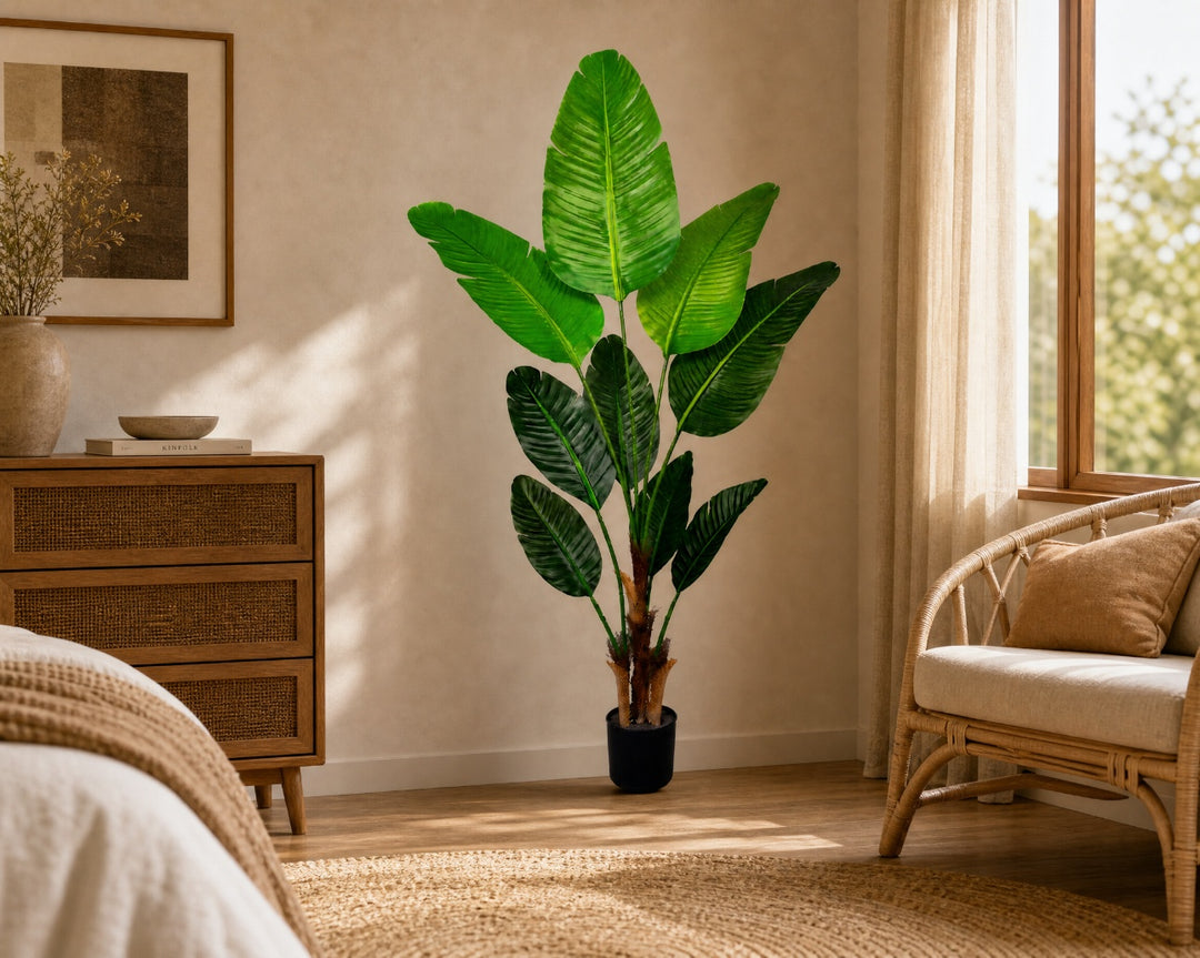 Planta Artificial Ave del Paraíso 160 cm con 9 Hojas - imagen 5