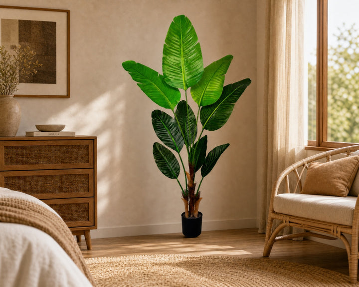 Planta Artificial Ave del Paraíso 160 cm con 9 Hojas - imagen 5