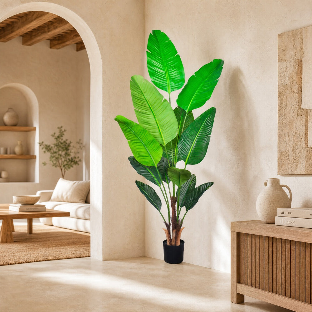 Planta Artificial Ave del Paraíso 180 cm con 12 Hojas - imagen 2