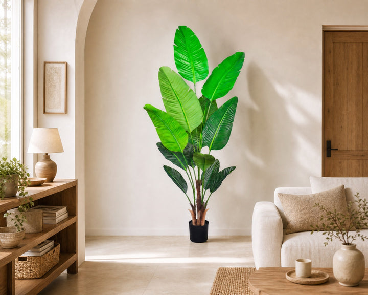 Planta Artificial Ave del Paraíso 180 cm con 12 Hojas - imagen 3
