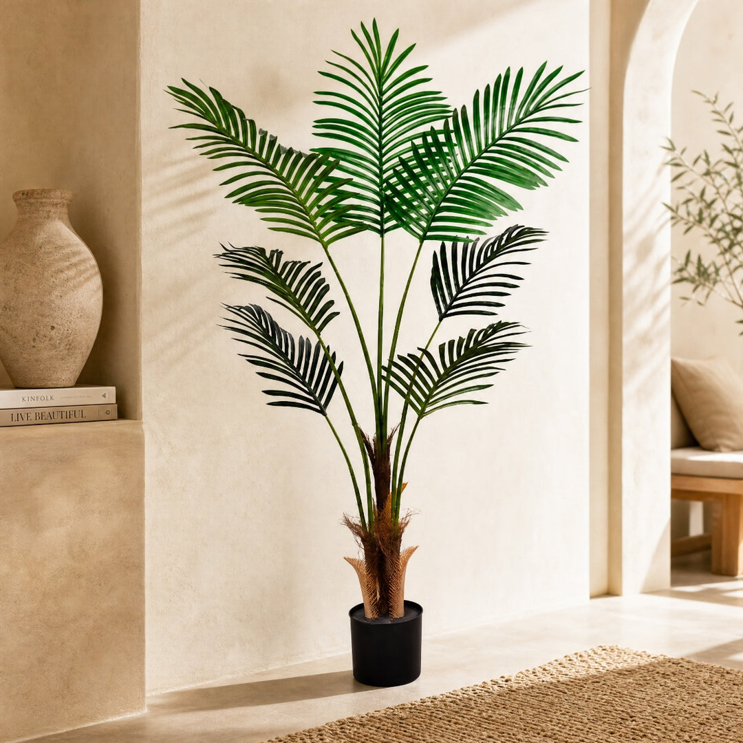 Palmera Artificial Areca 120 cm con 7 Hojas de Plástico - imagen 2