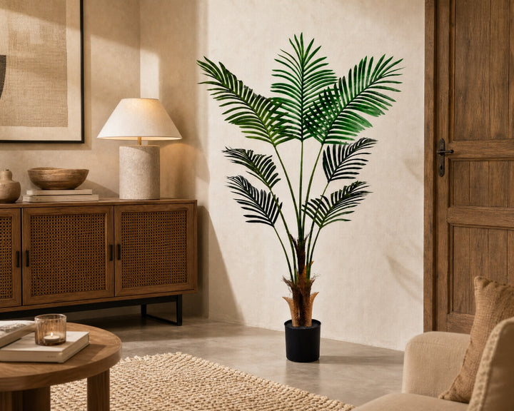 Palmera Artificial Areca 120 cm con 7 Hojas de Plástico - imagen 5