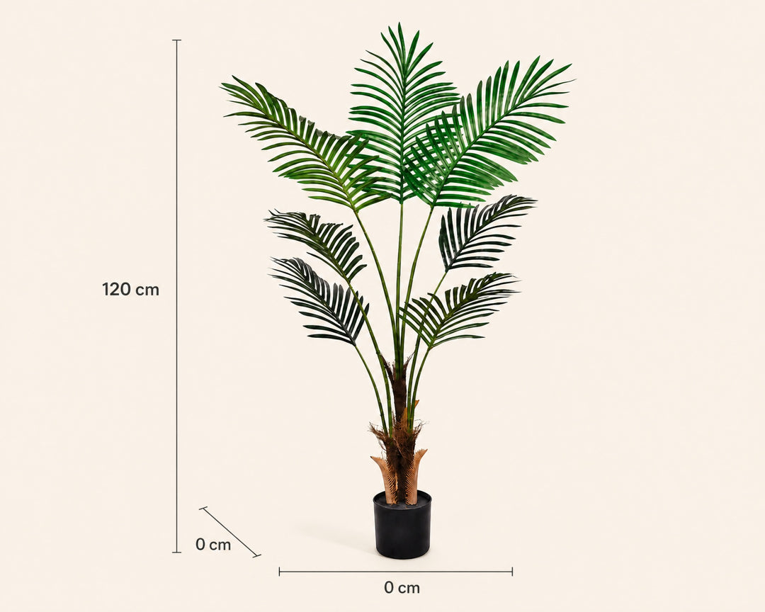 Palmera Artificial Areca 120 cm con 7 Hojas de Plástico - imagen 6