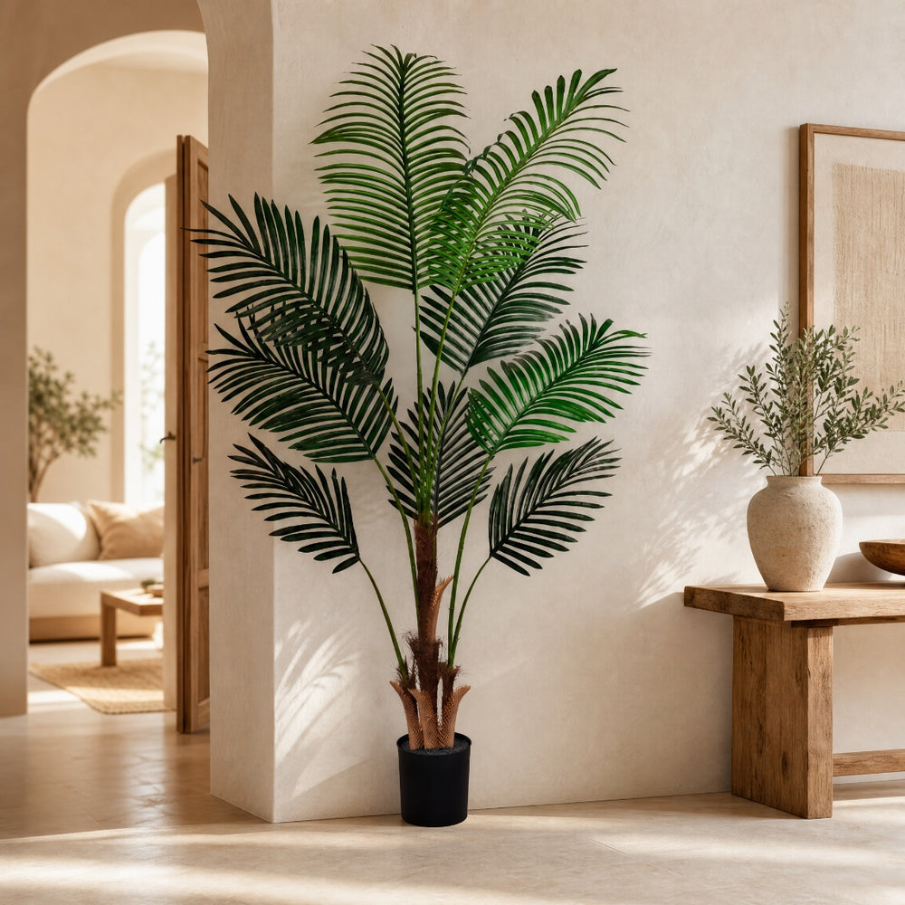 Palmera Areca Artificial 160 cm con 9 Hojas Realistas - imagen 2