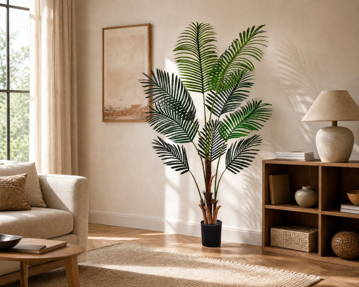 Palmera Areca Artificial 160 cm con 9 Hojas Realistas - imagen 3