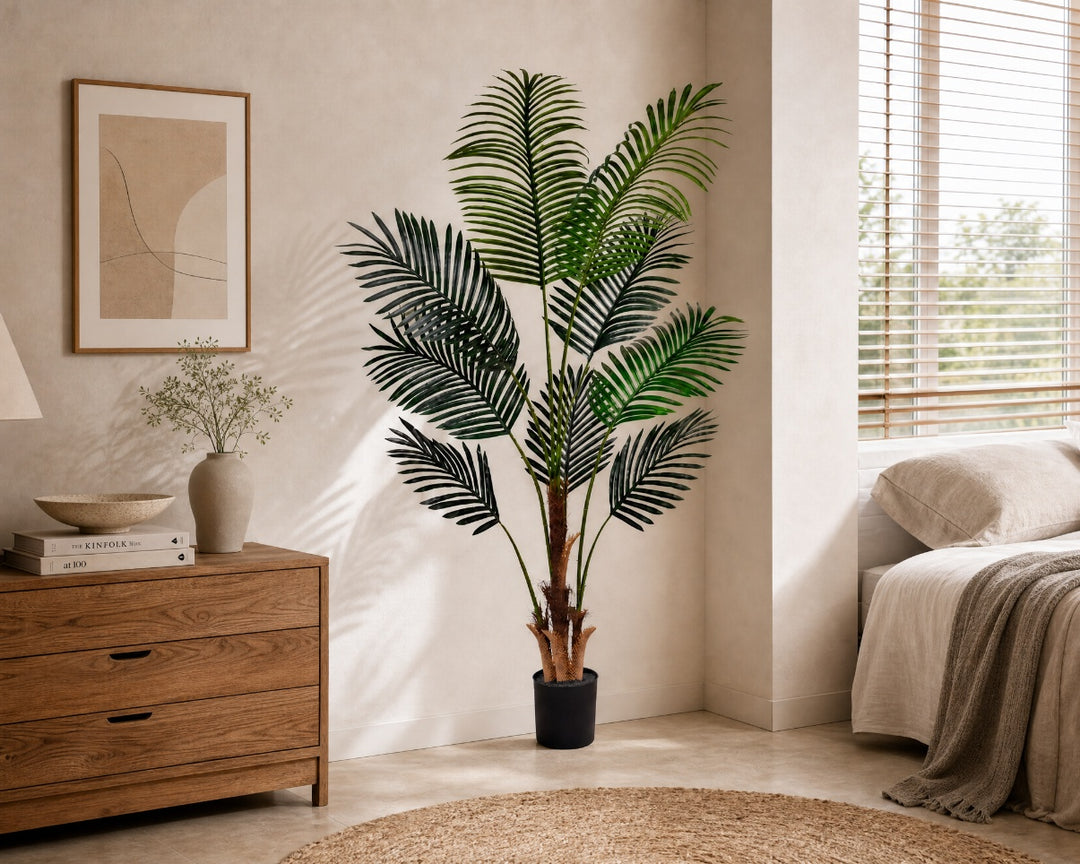Palmera Areca Artificial 160 cm con 9 Hojas Realistas - imagen 4