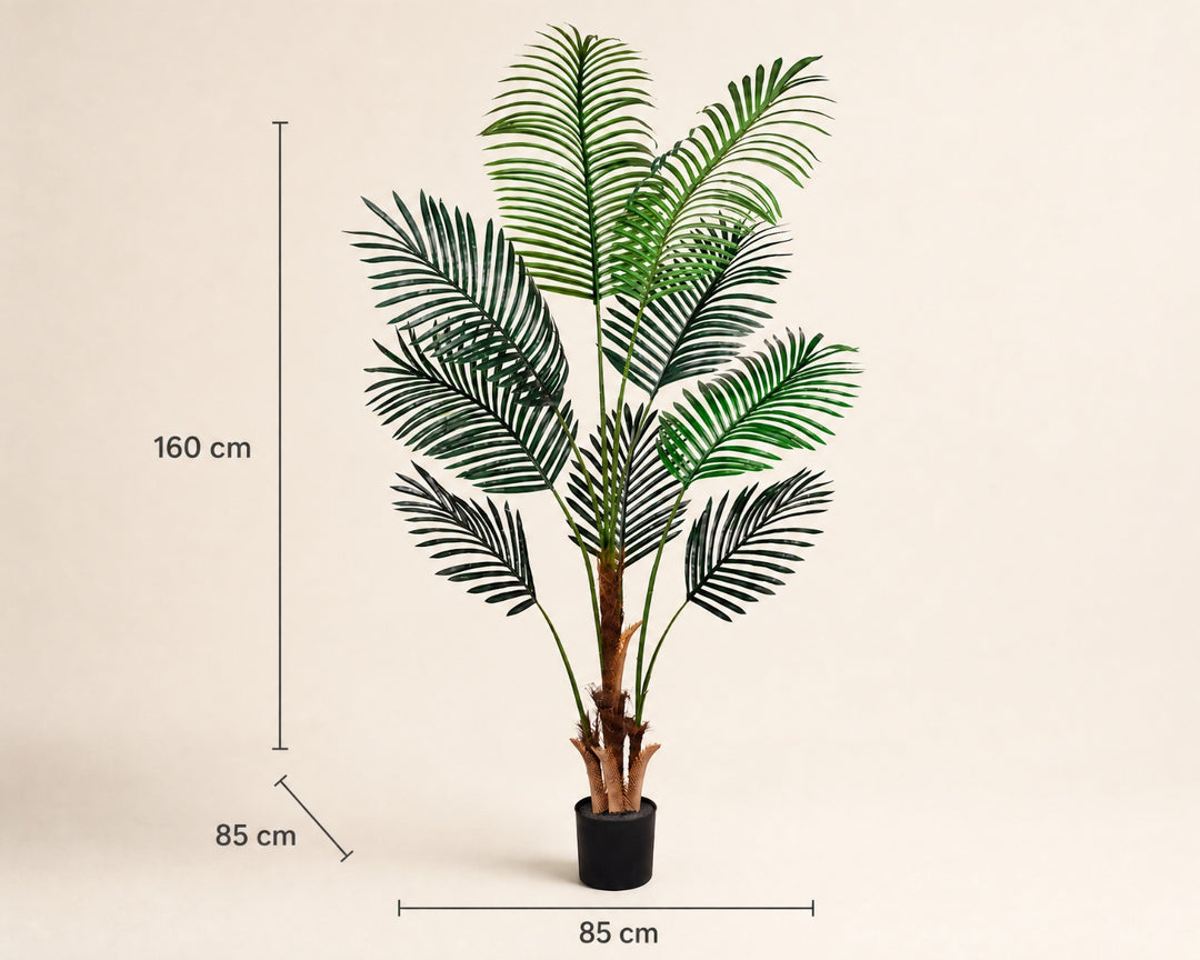 Palmera Areca Artificial 160 cm con 9 Hojas Realistas - imagen 6