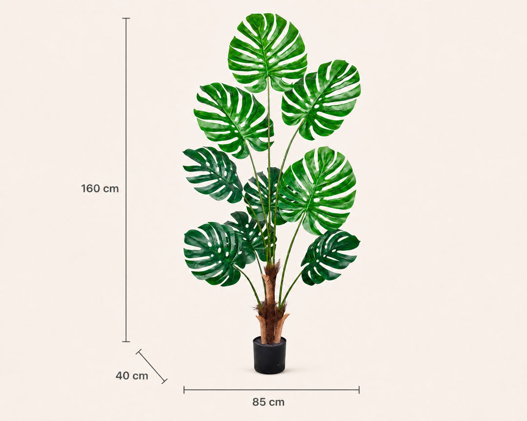 Planta Artificial Monstera Deliciosa 160 cm | 9 Hojas Realistas - imagen 6