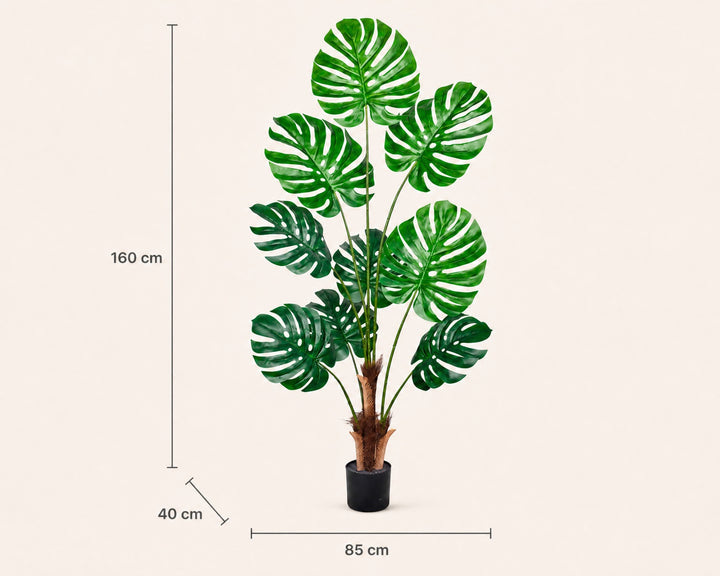Planta Artificial Monstera Deliciosa 160 cm | 9 Hojas Realistas - imagen 6