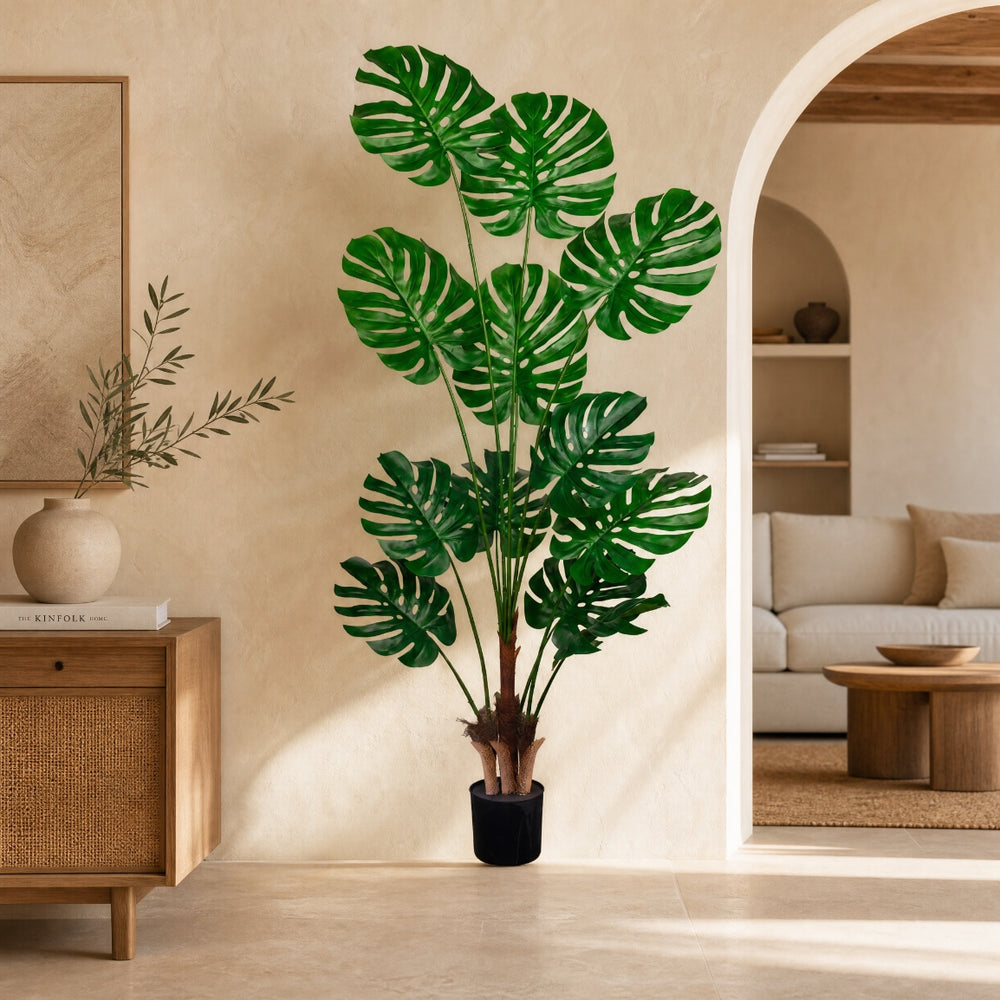 Planta Artificial Monstera 180 cm de Plástico Premium - imagen 2