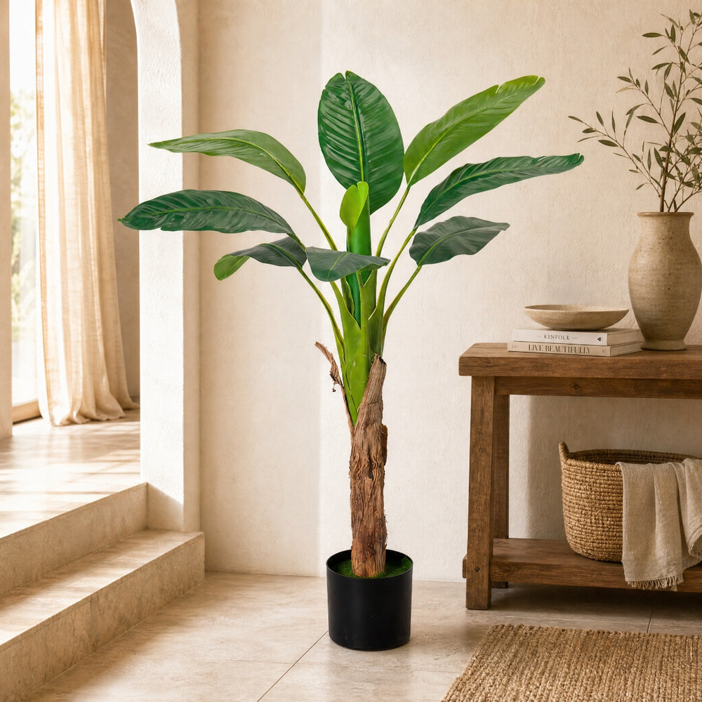 Palmera Platanera Artificial 120 cm - 10 Hojas Realistas - imagen 2