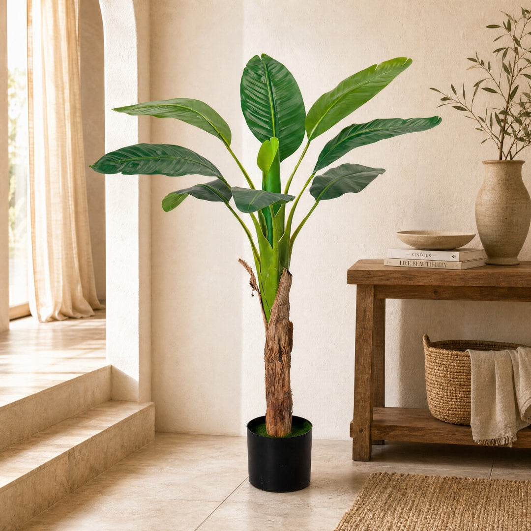 Palmera Platanera Artificial 120 cm - 10 Hojas Realistas - imagen 2