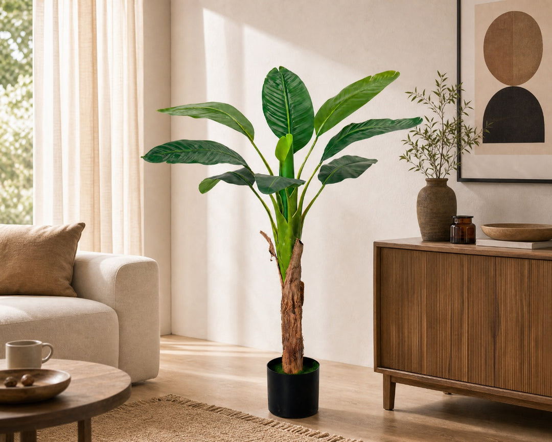 Palmera Platanera Artificial 120 cm - 10 Hojas Realistas - imagen 3