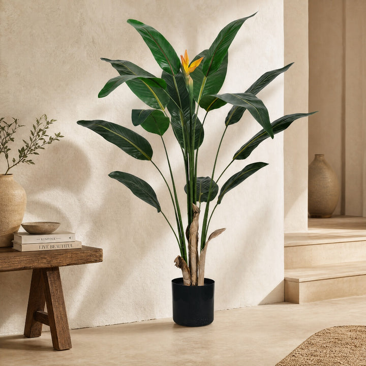 Planta Artificial Ave del Paraíso 120 cm con Flor Realista - imagen 2