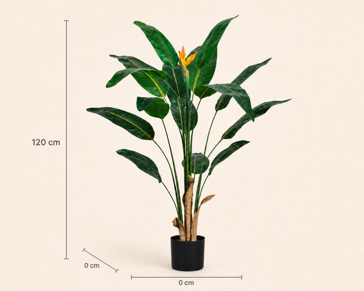 Planta Artificial Ave del Paraíso 120 cm con Flor Realista - imagen 6
