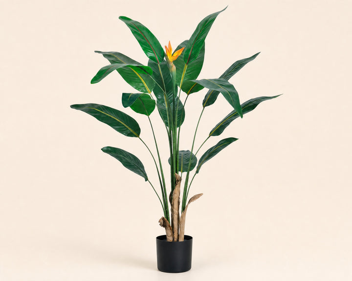 Planta Artificial Ave del Paraíso 120 cm con Flor Realista - imagen 7