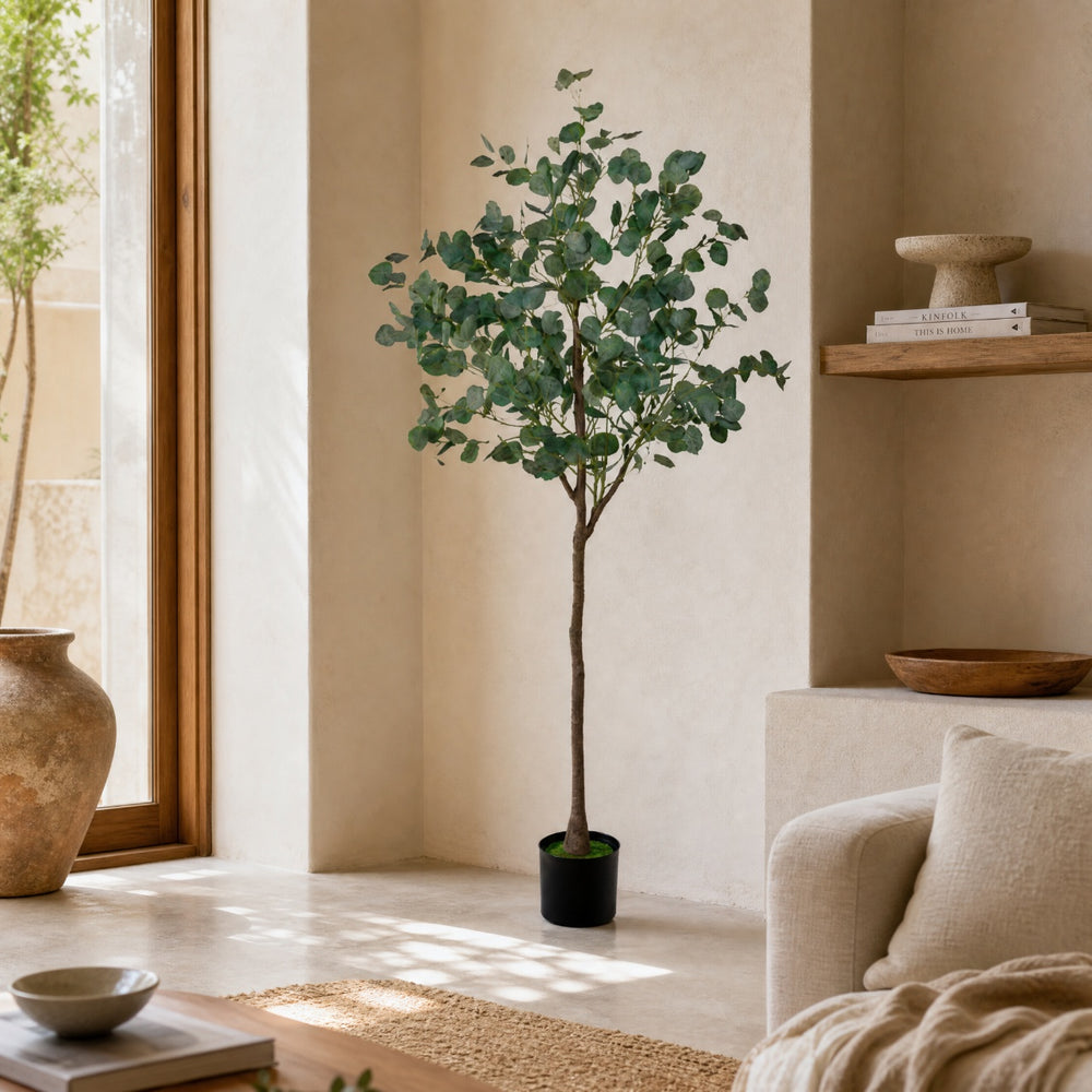 Planta Artificial Eucalipto 160 cm con 9 Ramas Realistas - imagen 2