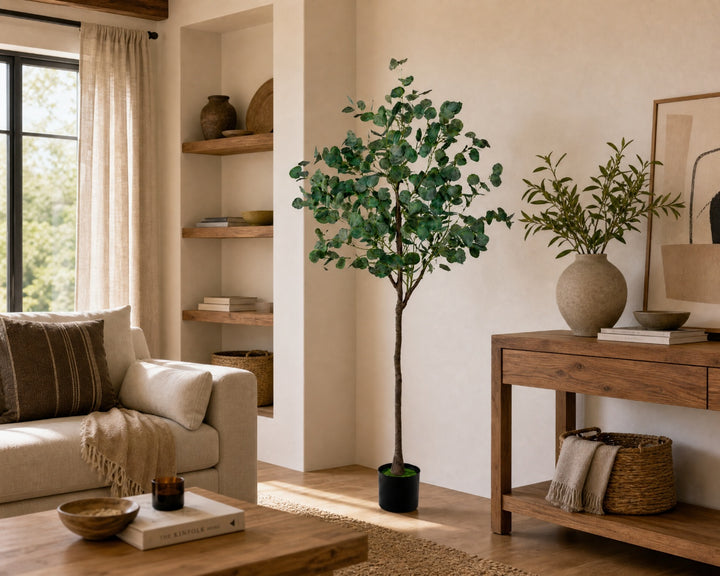 Planta Artificial Eucalipto 160 cm con 9 Ramas Realistas - imagen 3