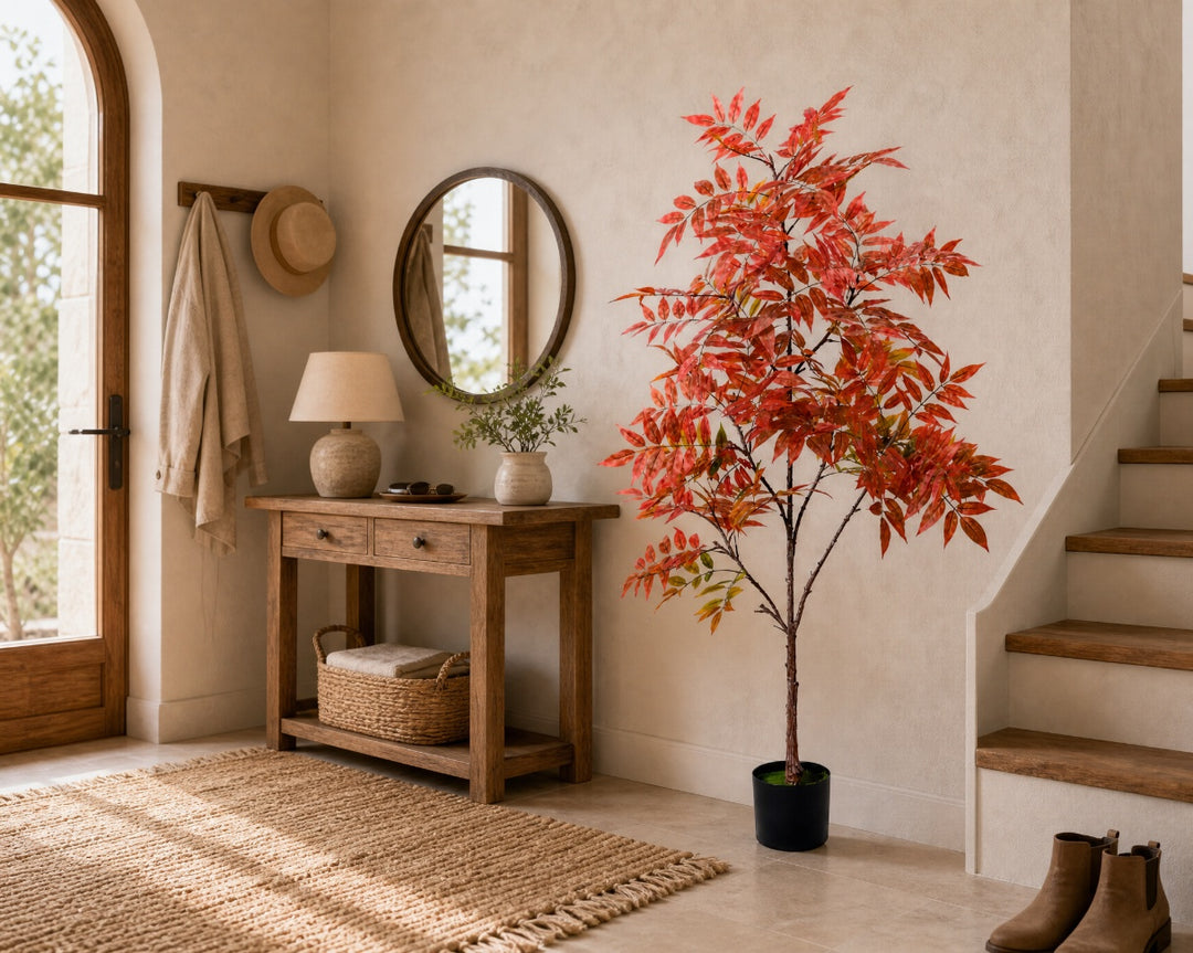Planta Artificial Nandina Bambú Sagrado 150 cm Decorativa - imagen 5
