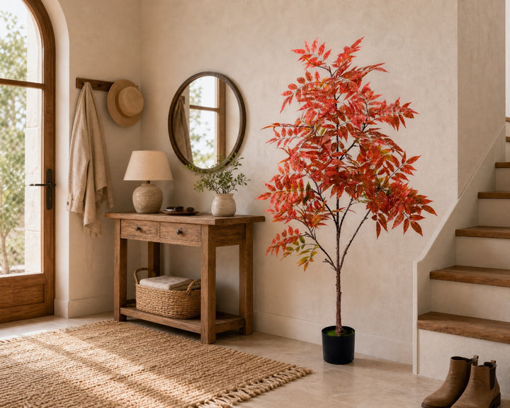 Planta Artificial Nandina Bambú Sagrado 150 cm Decorativa - imagen 5