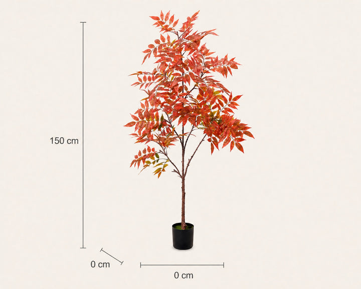 Planta Artificial Nandina Bambú Sagrado 150 cm Decorativa - imagen 6