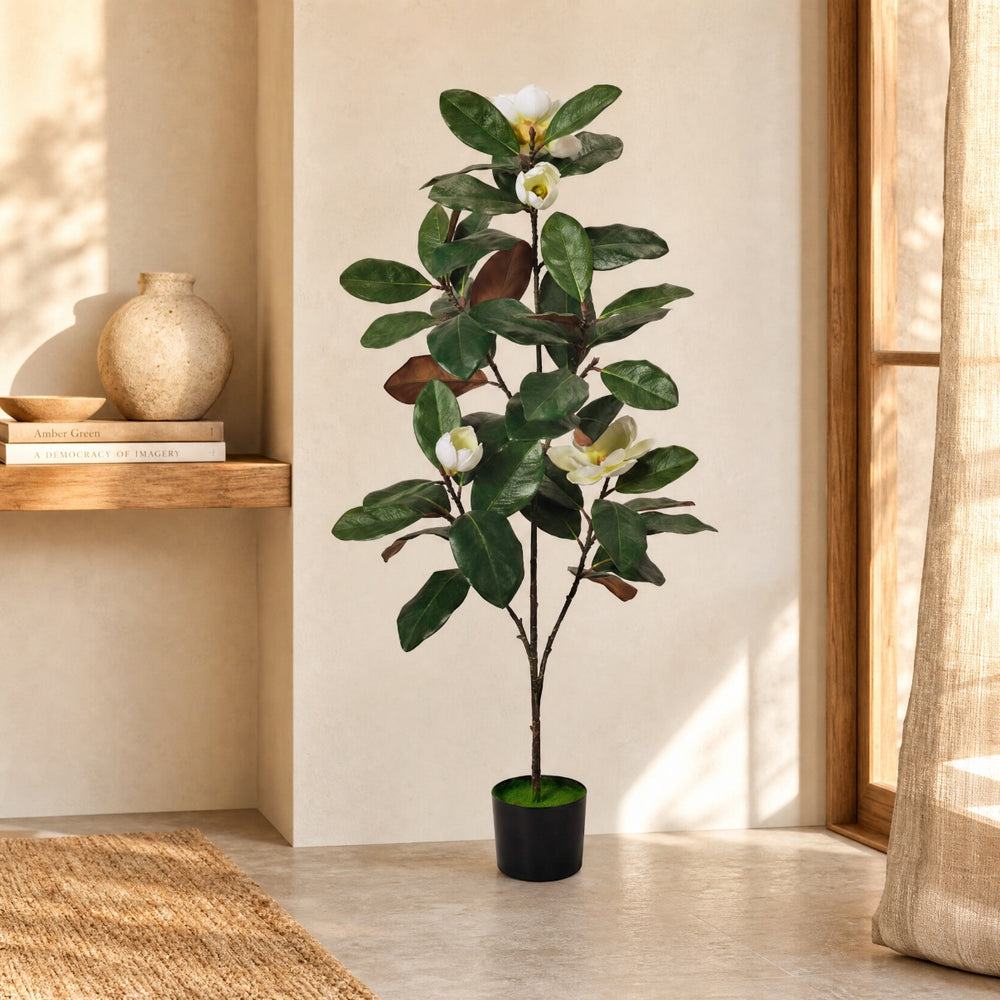 Árbol Artificial Magnolia 120 cm 5 Ramas Realista - imagen 2