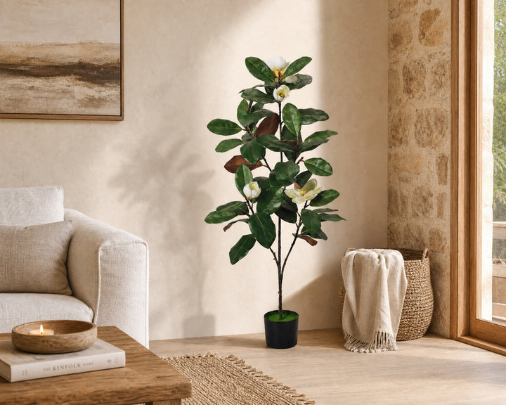 Árbol Artificial Magnolia 120 cm 5 Ramas Realista - imagen 3