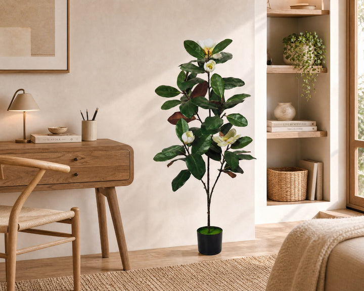 Árbol Artificial Magnolia 120 cm 5 Ramas Realista - imagen 4
