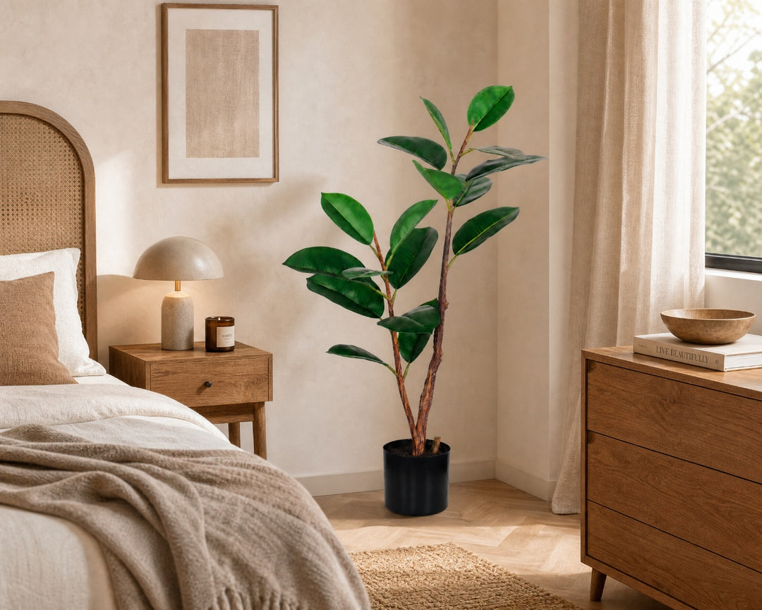 Planta Artificial Ficus Elastica 90 cm - Realismo y Estilo - imagen 4