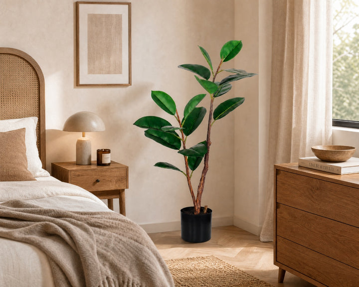 Planta Artificial Ficus Elastica 90 cm - Realismo y Estilo - imagen 4