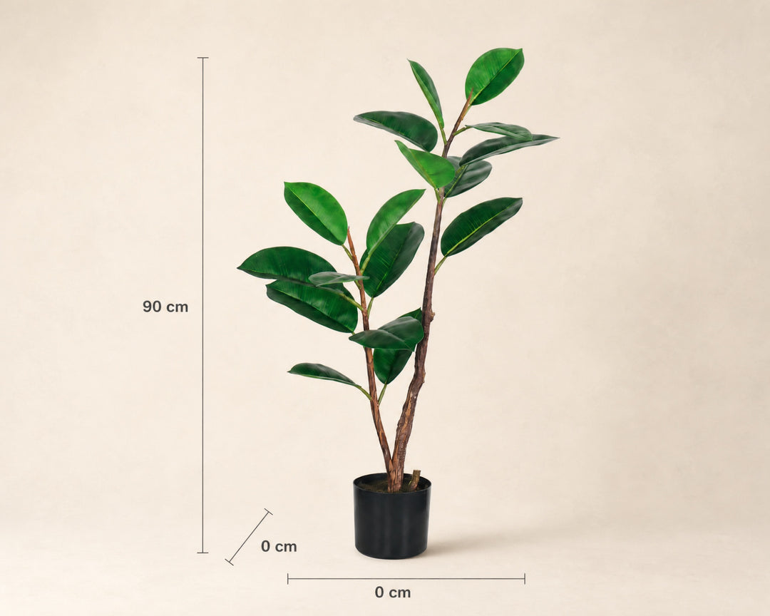 Planta Artificial Ficus Elastica 90 cm - Realismo y Estilo - imagen 6