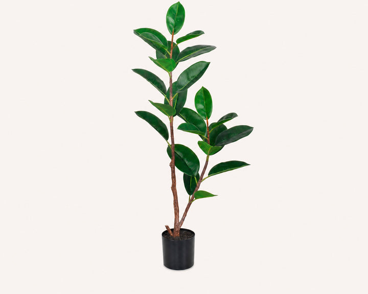 Ficus Elastica Artificial 120 cm con 23 Hojas Realistas - imagen 8