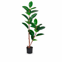 Ficus Elastica Artificial 120 cm con 23 Hojas Realistas