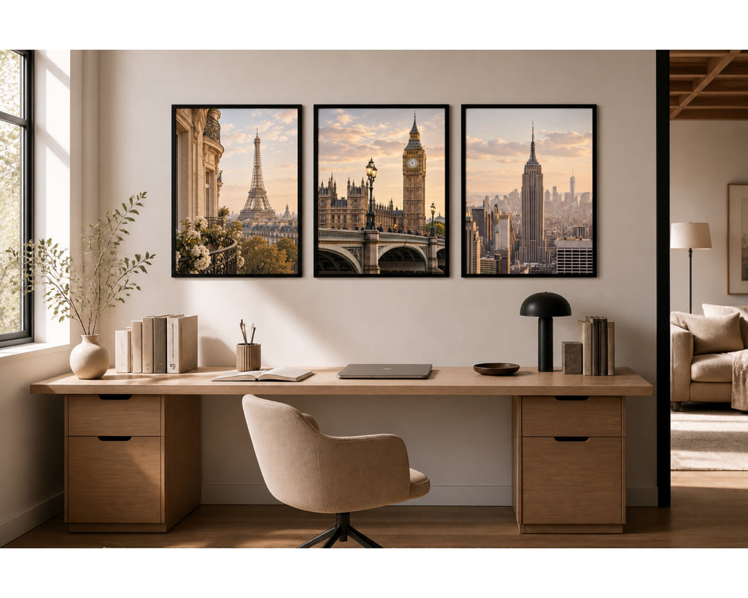 Pack de 3 Portafotos MDF Negro 50x70 cm para Decoración - imagen 3