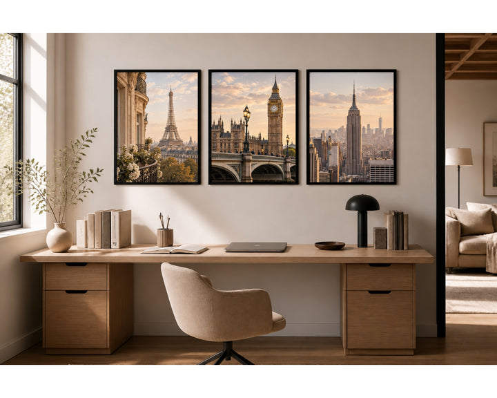 Pack de 3 Portafotos MDF Negro 50x70 cm para Decoración - imagen 3