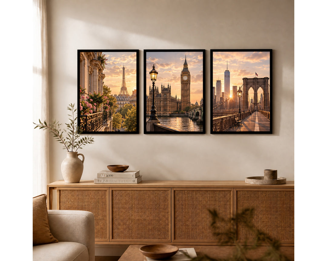 Pack de 3 Portafotos MDF Negro 50x70 cm para Decoración - imagen 4