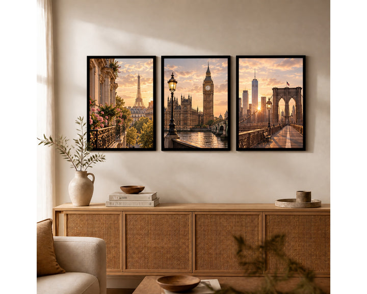 Pack de 3 Portafotos MDF Negro 50x70 cm para Decoración - imagen 4