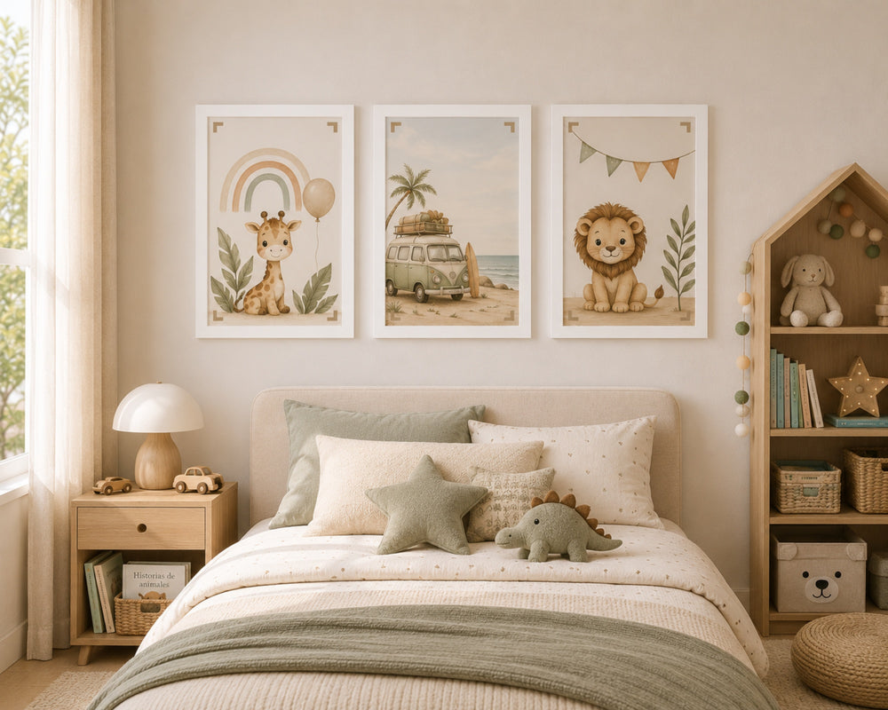 Pack de 3 Portafotos MDF Blanco 28x43cm Decoración Pared - imagen 2