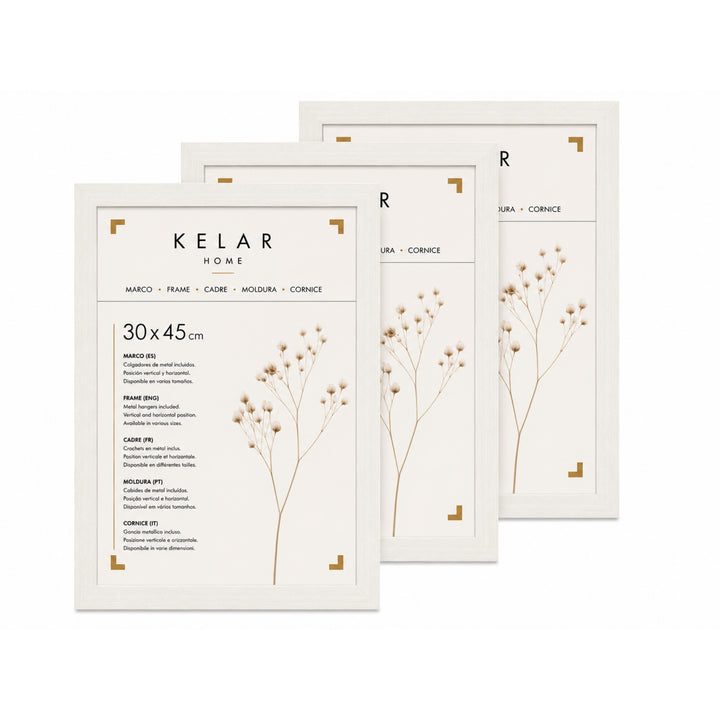 Pack 3 Portafotos MDF Blanca para Decoración de Pared - imagen 1