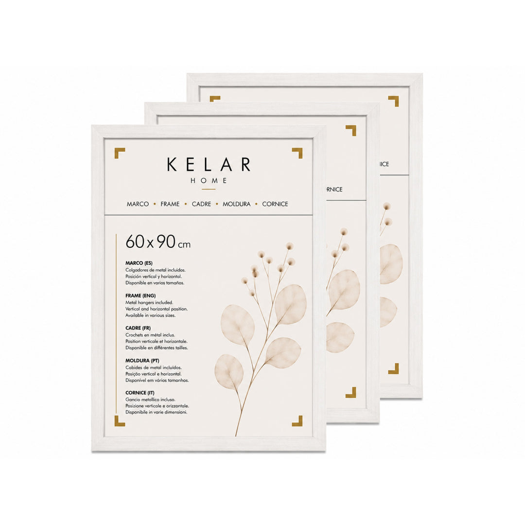 Pack de 3 Portafotos MDF 60x90 cm Blanco para Pared - imagen 9