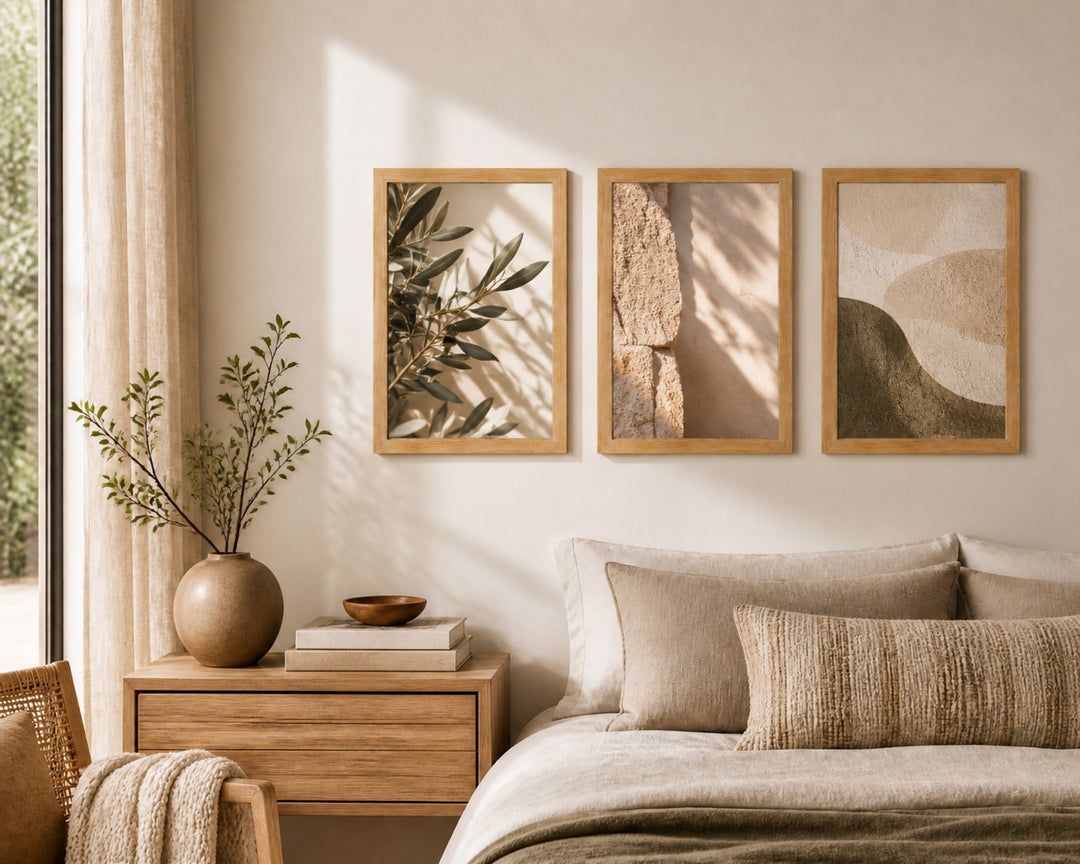 Set de 3 Portafotos MDF 30x45 cm Marrón Decorativo - imagen 3
