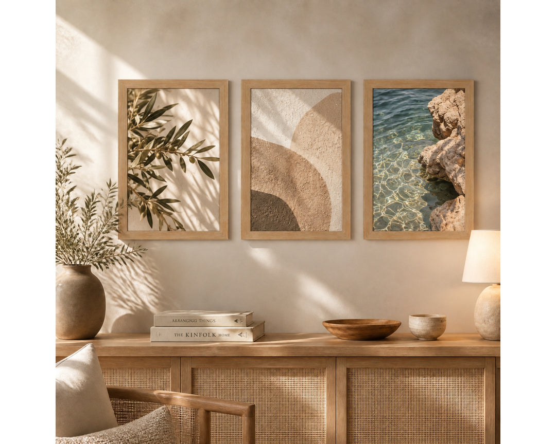 Set de 3 Portafotos MDF 30x45 cm Marrón Decorativo - imagen 4
