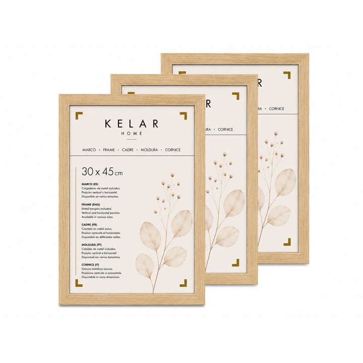 Set de 3 Portafotos MDF 30x45 cm Marrón Decorativo - imagen 9