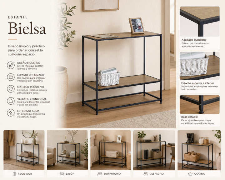 Estante Metal Bielsa 2 Alturas para Espacios Modernos - imagen 8