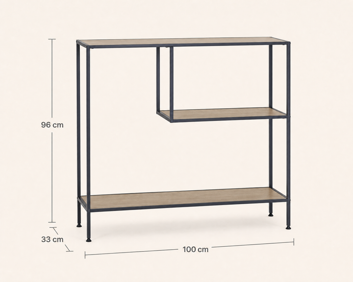 Estante Metal Tella 3 Alturas 100 cm Diseño Minimalista