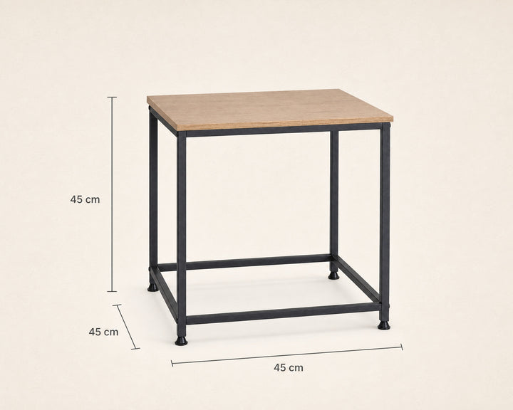 Mesita Auxiliar Ordesa 45x45 cm en Metal y Madera - imagen 5