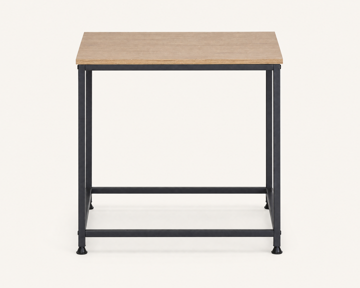 Mesita Auxiliar Ordesa 45x45 cm en Metal y Madera