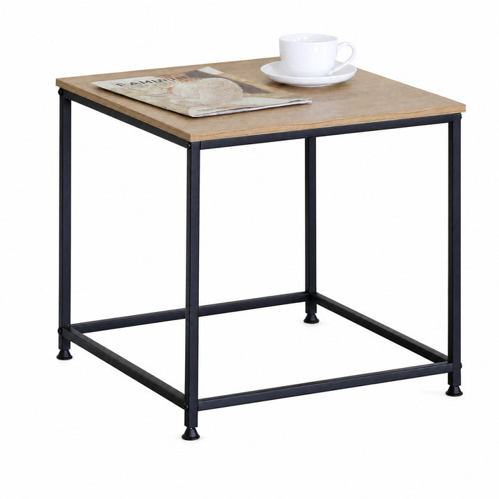 Mesita Auxiliar Ordesa 45x45 cm en Metal y Madera - imagen 9